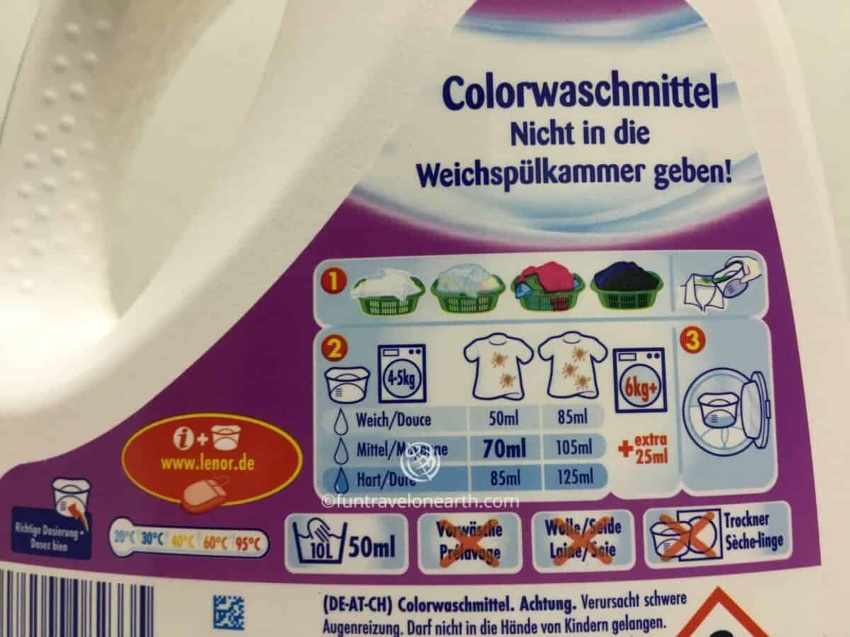 ドイツ洗濯用洗剤,色物用,Lenor