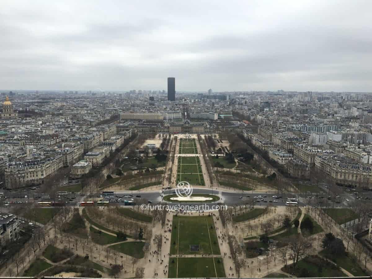 View from the Eiffel Tower, Champ de Mars