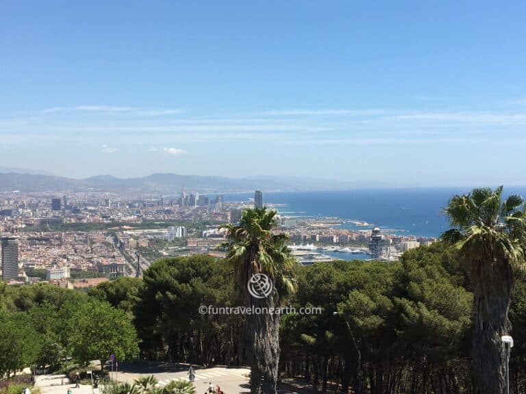 View from Montju&iuml;c Castle, Barcelona, Spain