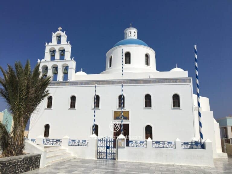 The Virgin Mary of the Akathist Hymn Church, Santorini, Greece