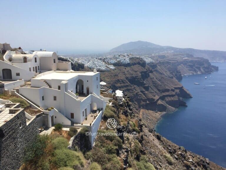 View from Agios Georgios Chapel,  Santorini, Greece