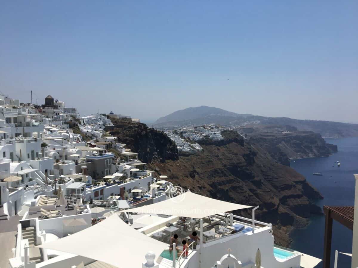 ImerovigliからFiraへ崖沿いを歩く , Santorini