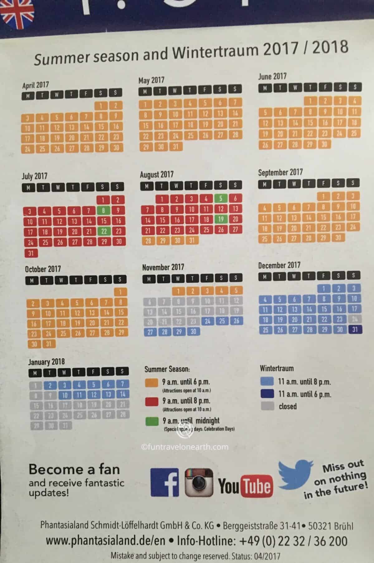 Schedule,Phantasialand,Germany