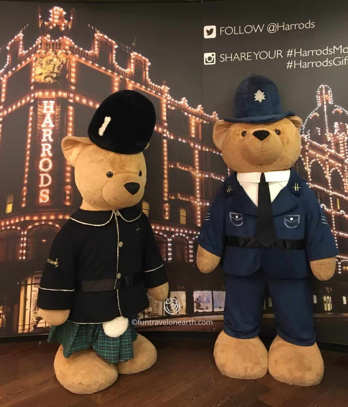 Harrods Policeman Bear, Harrods Scottish bear,hashtag on instagram ,Harrods LONDON