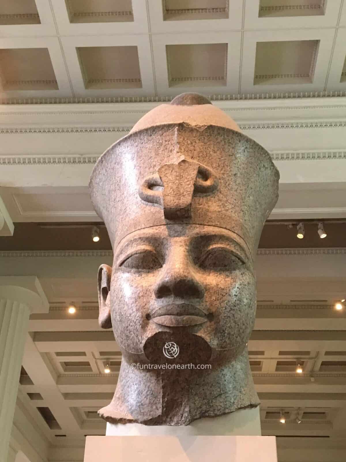 Colossal granite head of Amenhotep III, British Museum