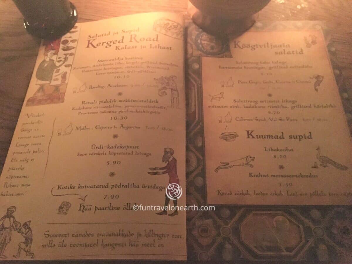 EESTI MENU,Olde Hansa,Tallinn,Estonia