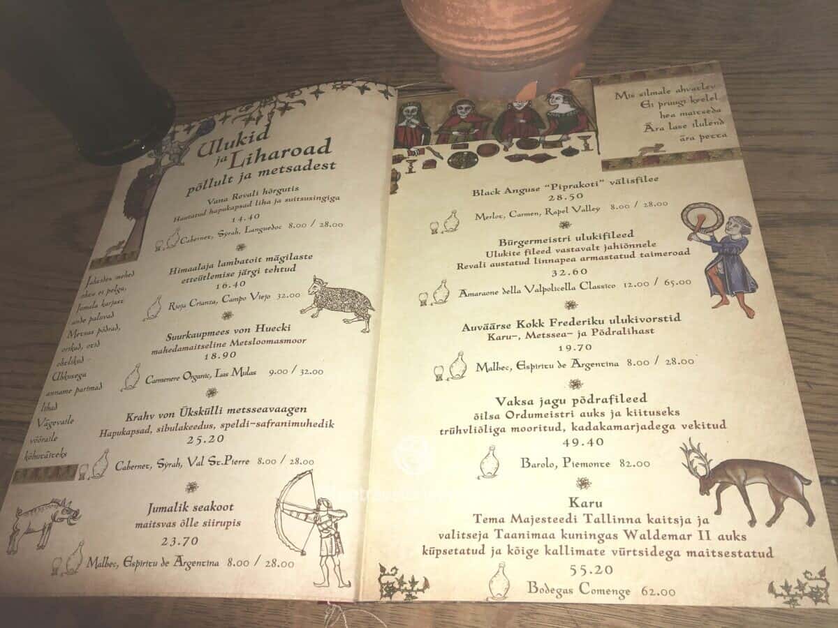 EESTI MENU,Olde Hansa,Tallinn,Estonia