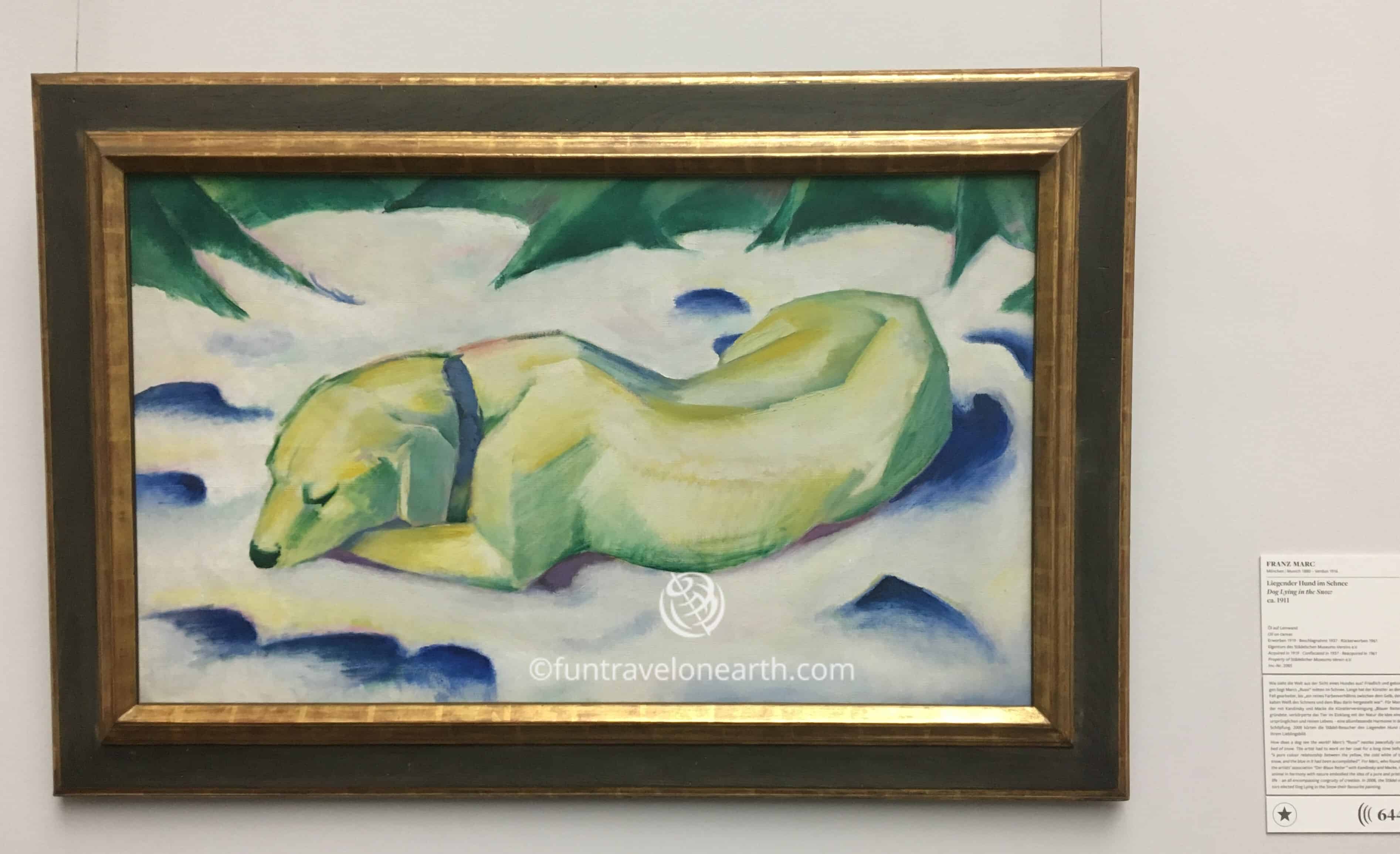 FRANZ MARC 「Dog Lying in the Snow」, Städel Museum
