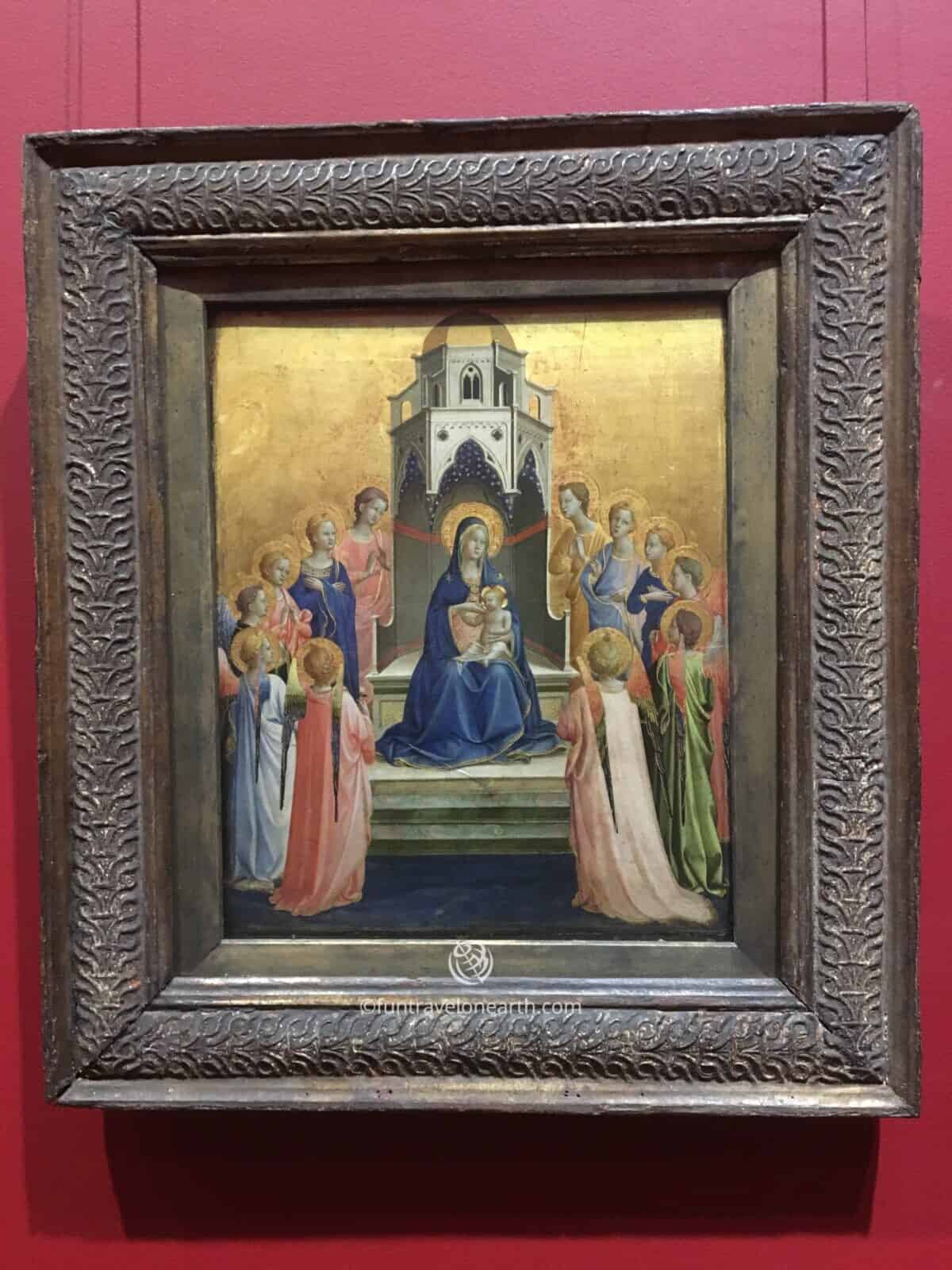 FRA ANGELICO「Virgin and Child Enthroned, Surrounded by Twelve Angels」, Städel Museum