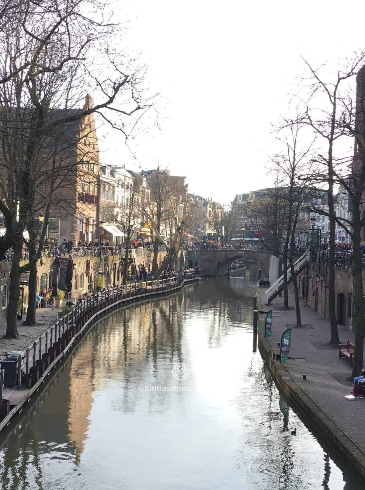 the old centre and the canal structure in the inner city, Utrecht, Netherlands