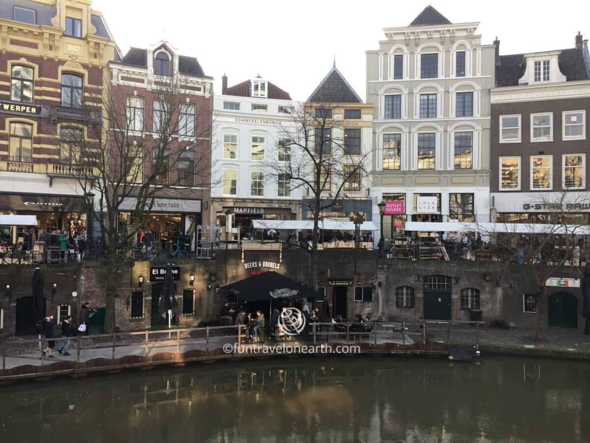 the old centre and the canal structure in the inner city, Utrecht, Netherlands