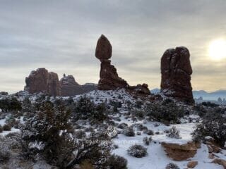 Balanced Rock, Arches National Park, Utah, U.S.