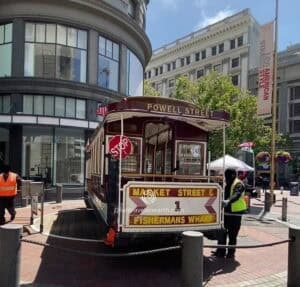 Cable Car Turnaround Powell St., Historical landmark, Powell St, San Francisco, CA