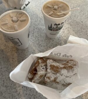 Powdered Sugar Beignets and Chicory Coffee, Cafe Du Monde French Market, New Orleans, U.S.