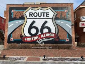 Route 66 Wall Art Photopoint, Pontiac, Illinois