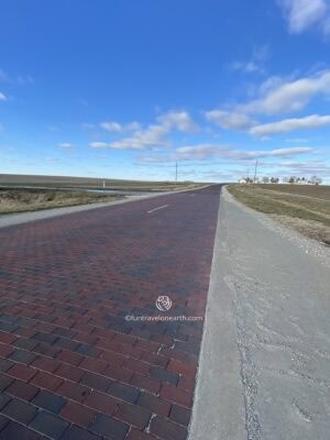 Illinois Brick Road Curve - Old Route 66, Auburn, IL