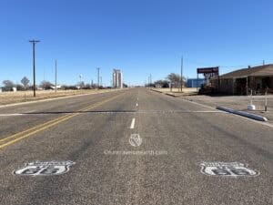 Midway Point of Route 66, Historical landmark, Adrian, TX