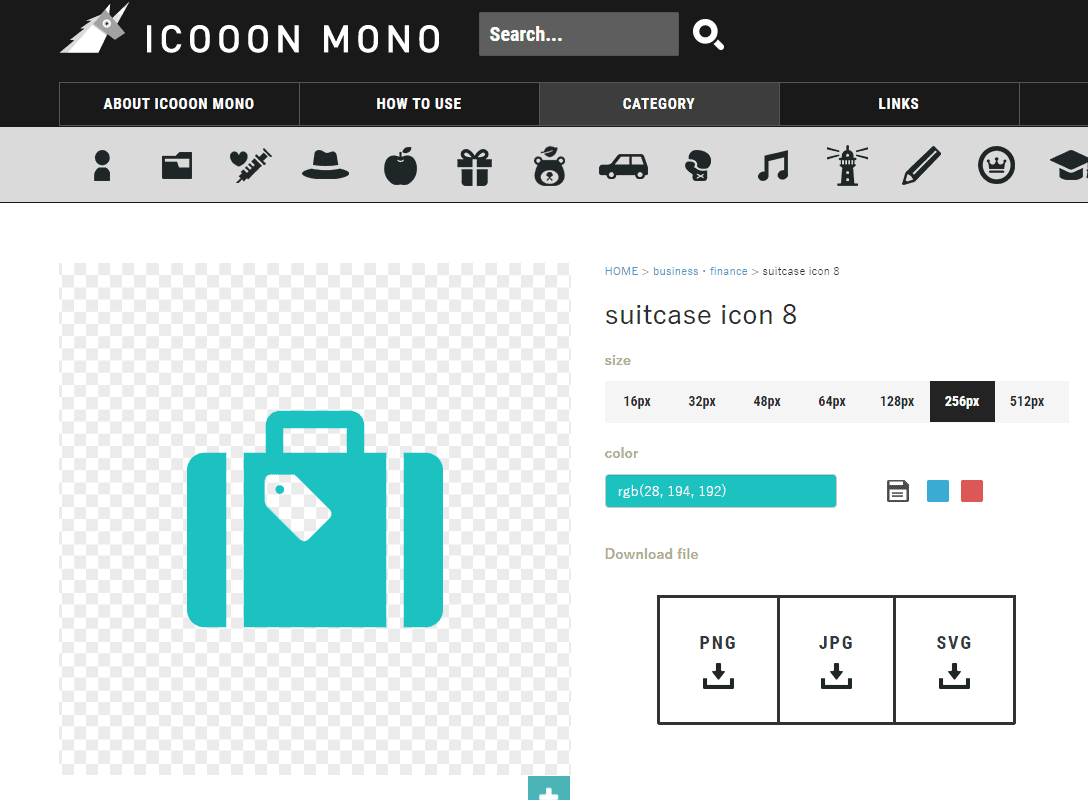 ICOOON MONO example