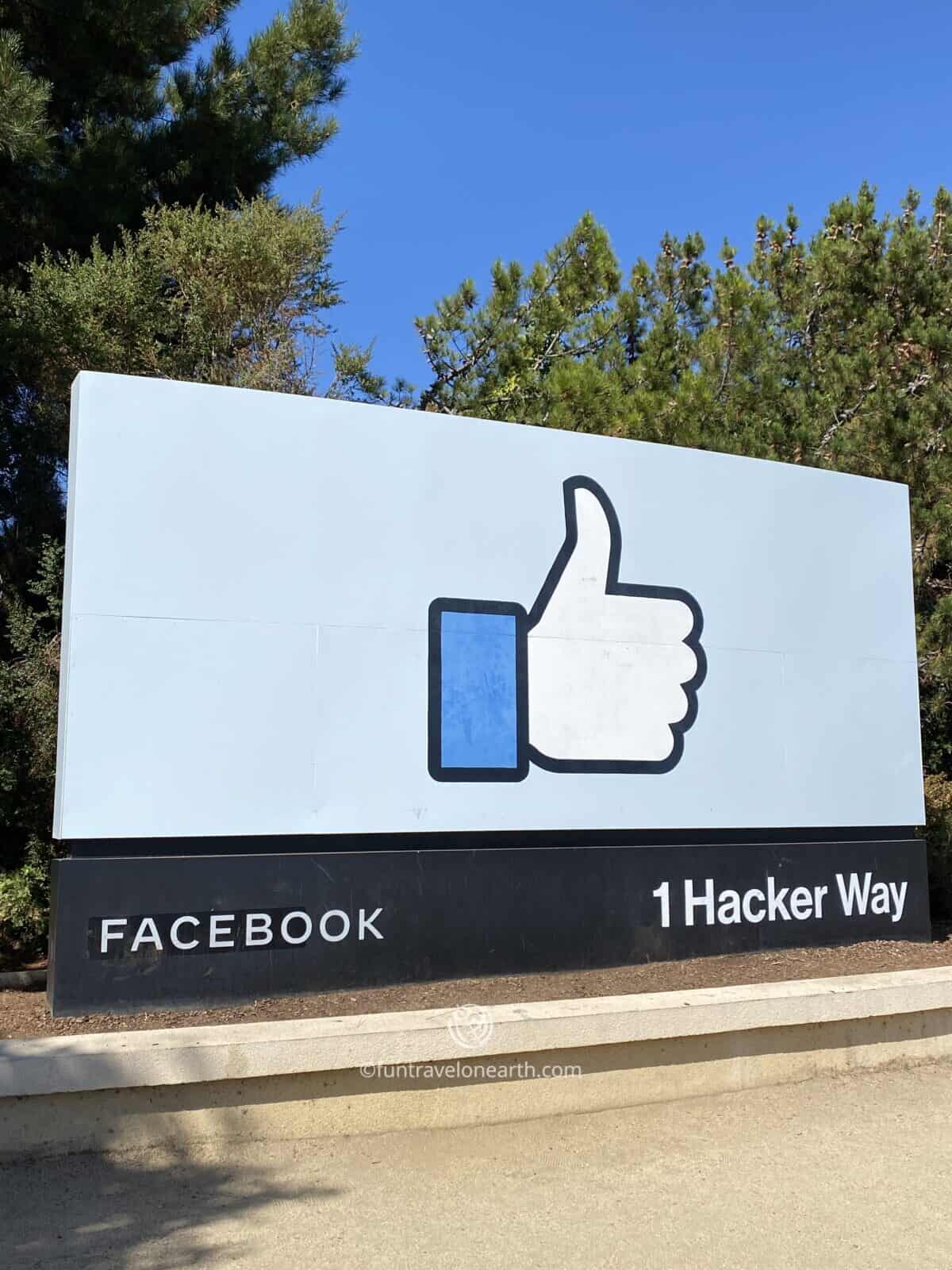 Facebook's famous like sign, Menlo Park, CA, U.S. 