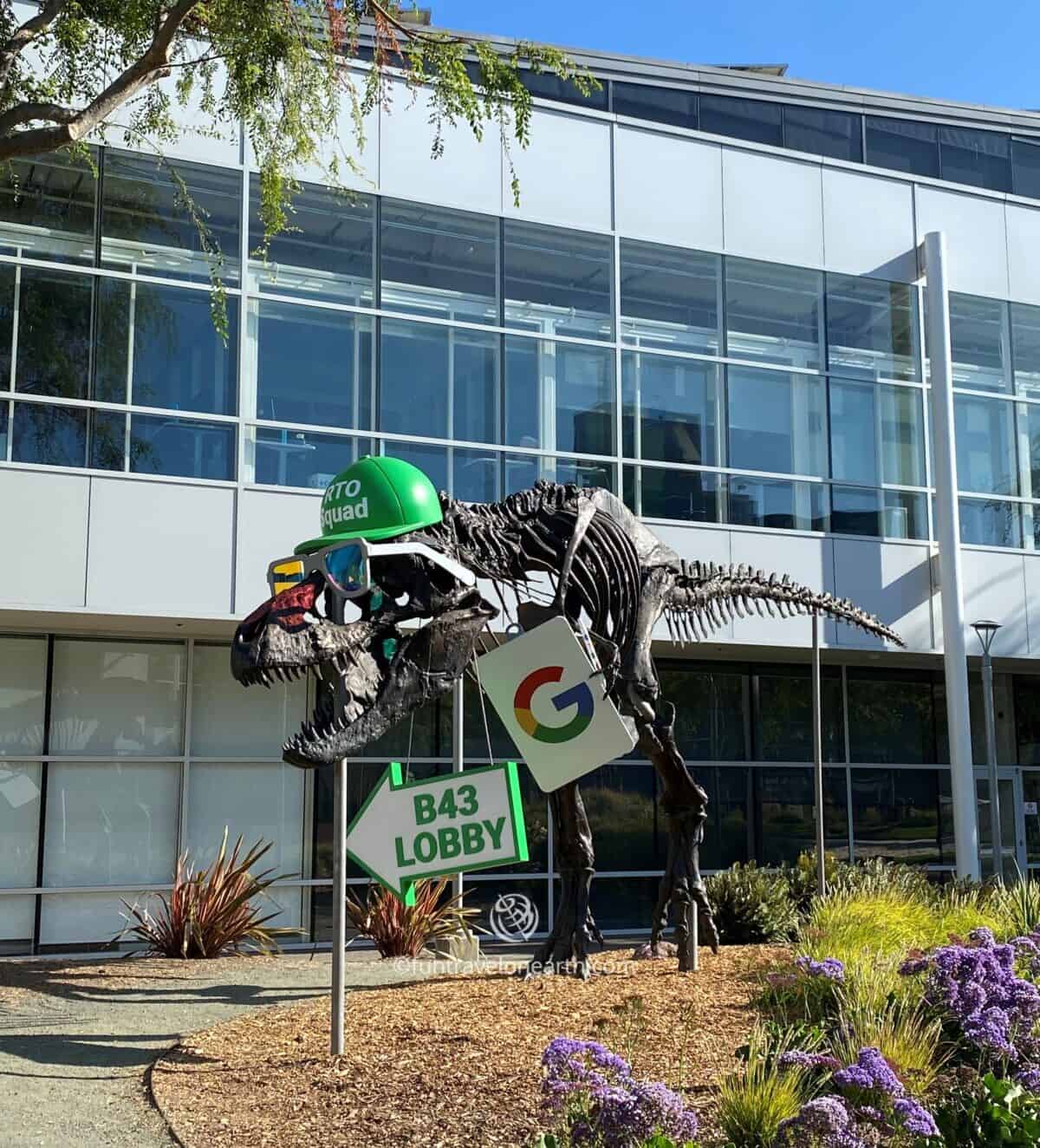 T-rex skeleton, Googleplex, Mountain View, CA, U.S.