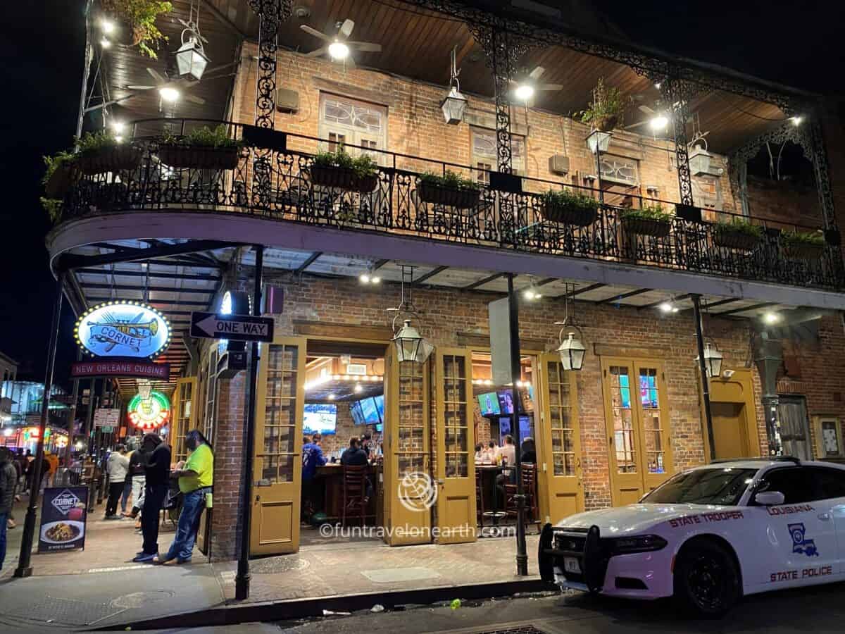 Cornet, Bourbon St, New Orleans, U.S.