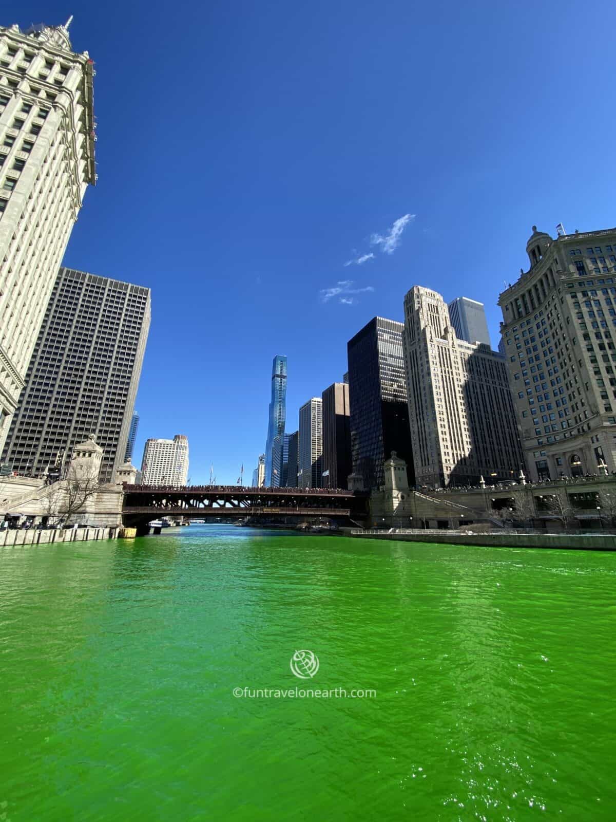 CHICAGO ST. PATRICK'S DAY, RIVER DYEING