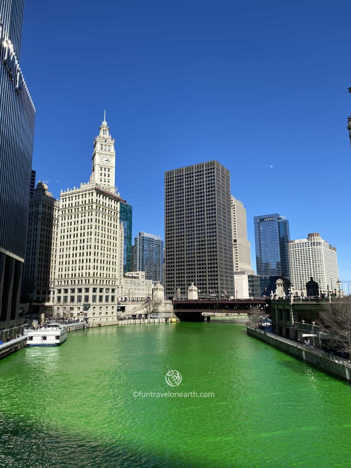 CHICAGO ST. PATRICK'S DAY, RIVER DYEING