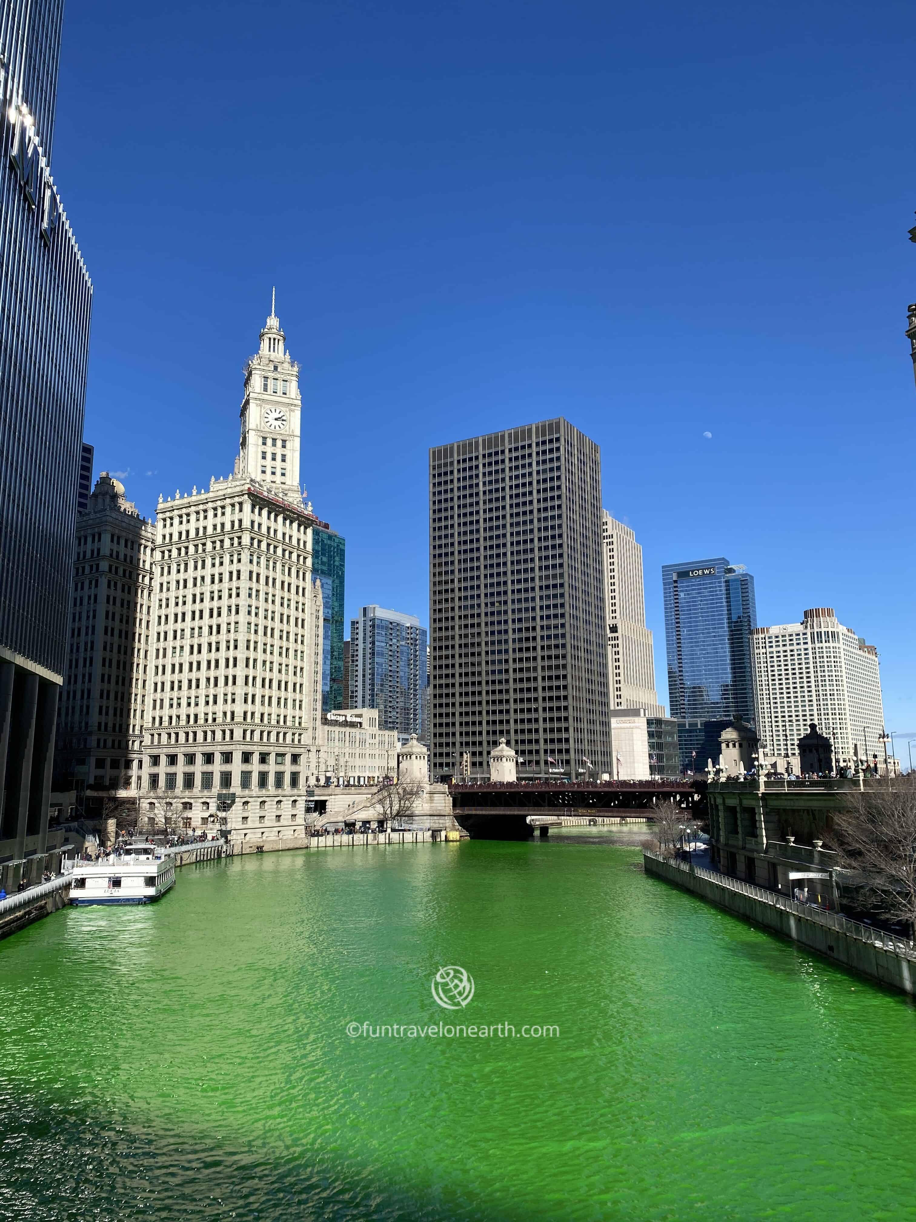 CHICAGO ST. PATRICK'S DAY, RIVER DYEING