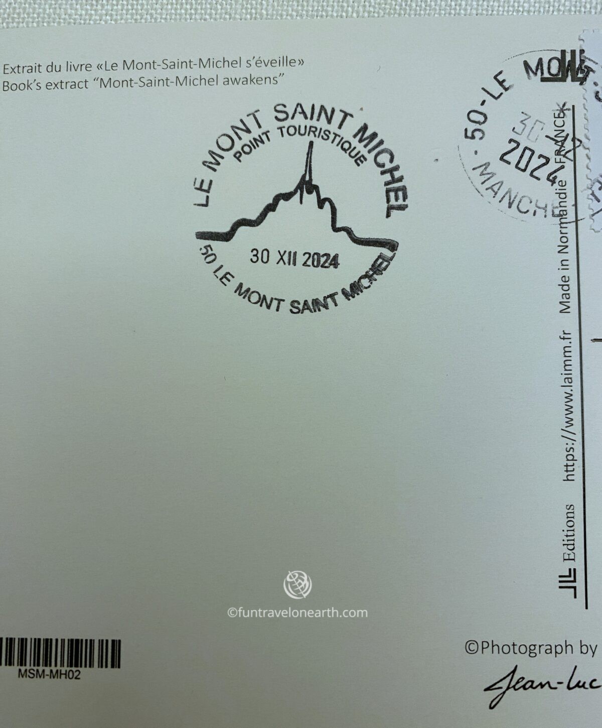 Mont Saint Michel,  Cancellation mark