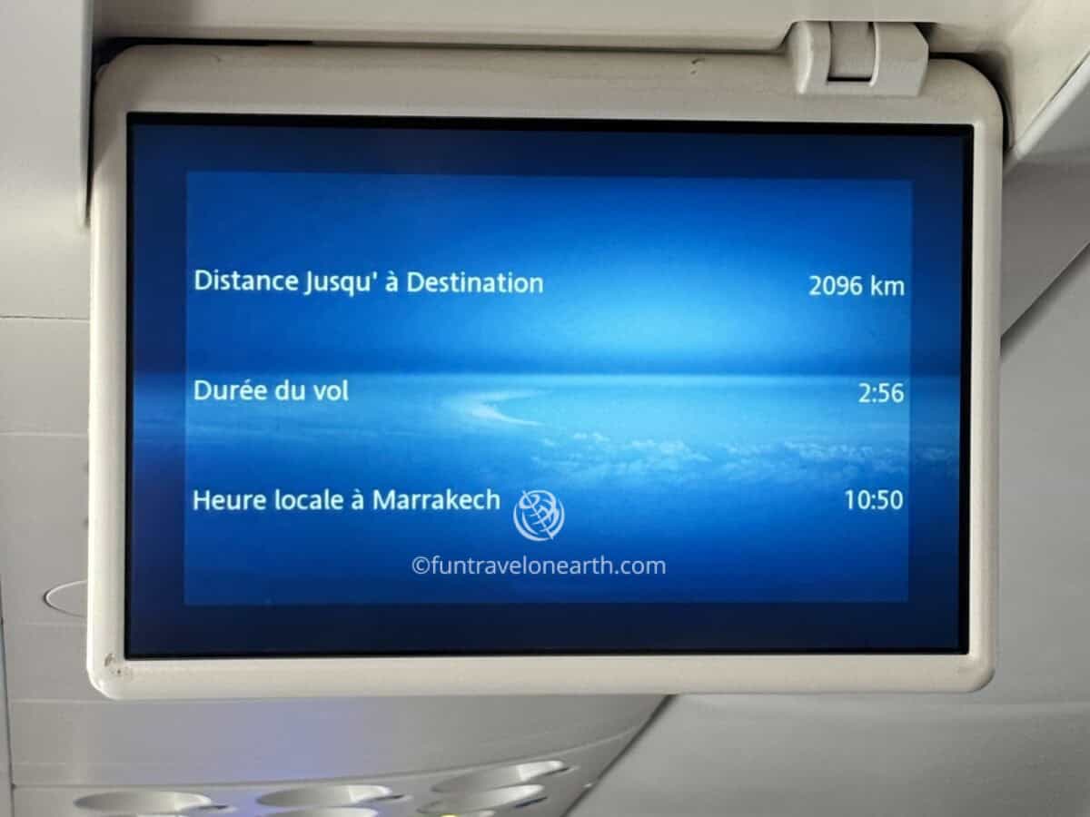 Marrakesh-Paris flight
