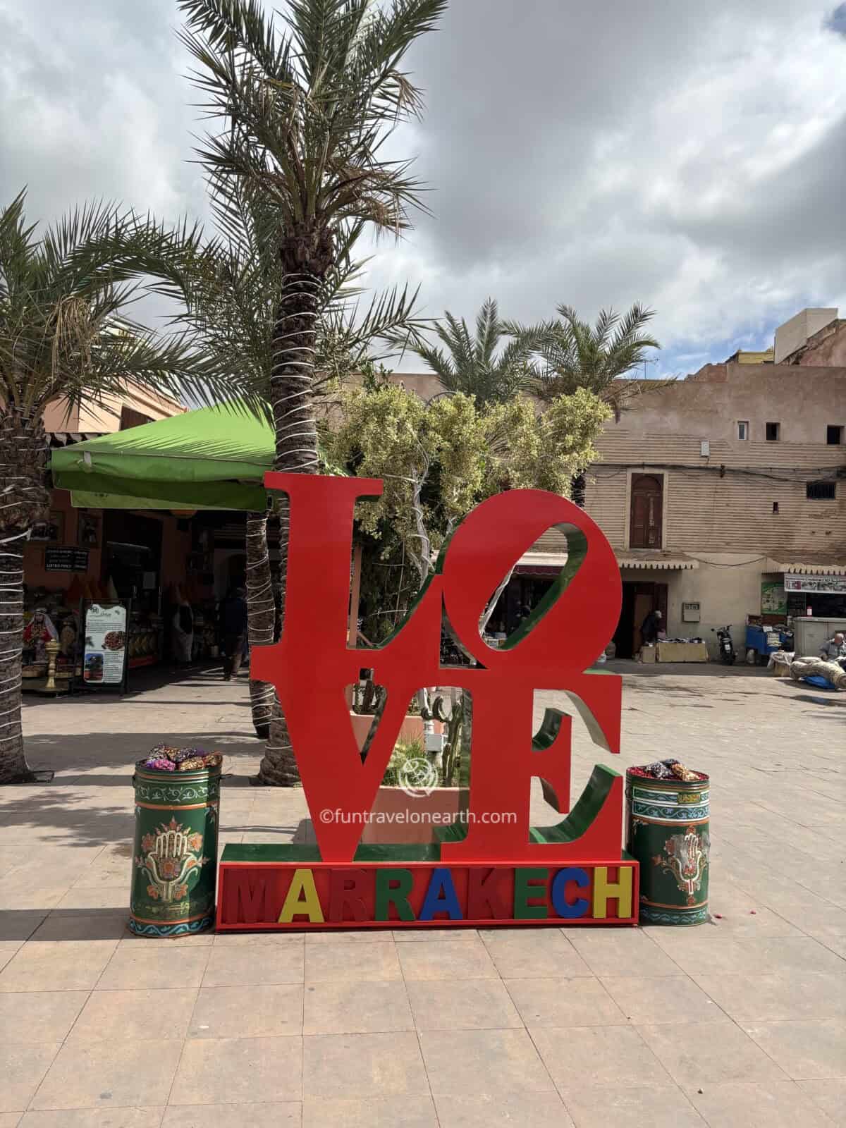 Love Marrakech sign, Tinsmiths Square