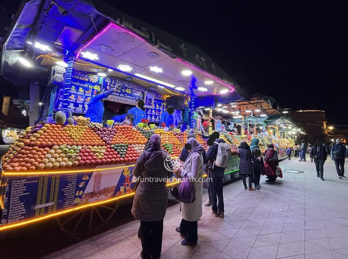 Jemaa el-Fnaa, street food, Marrakesh, Morocco