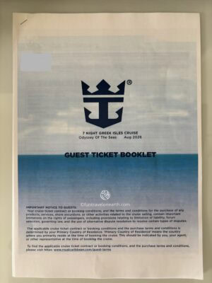 Royal Caribbean Guest Ticket Booklet Cover